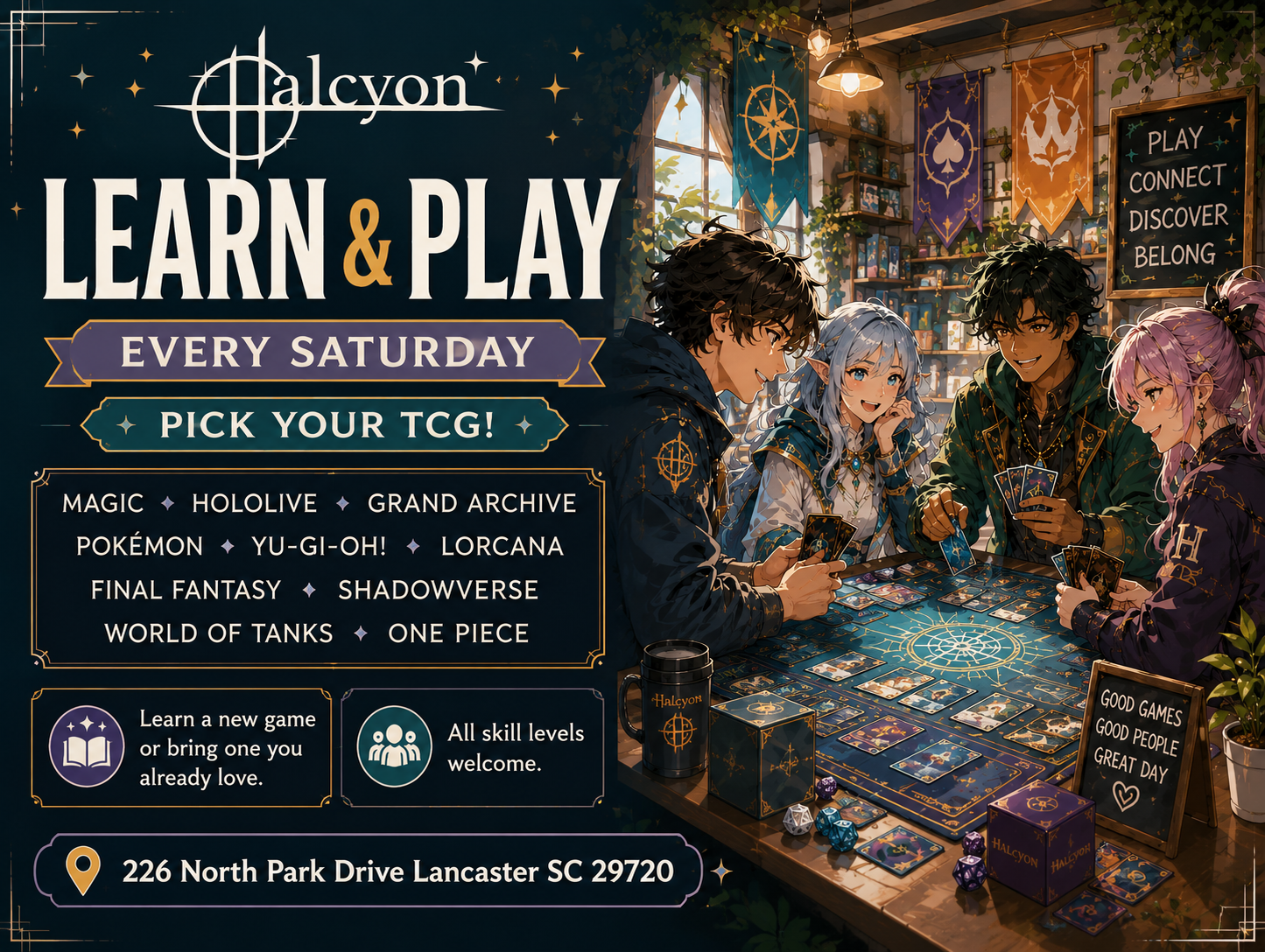 Community gaming table at Halcyon Of Lancaster